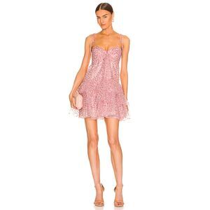 Cinq à Sept Jae Ruffle Sequin Tulle Minidress in Pink Quartz 12 party cocktail